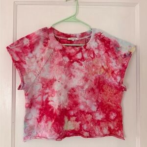 Z Supply Pink Tie-Dye Top